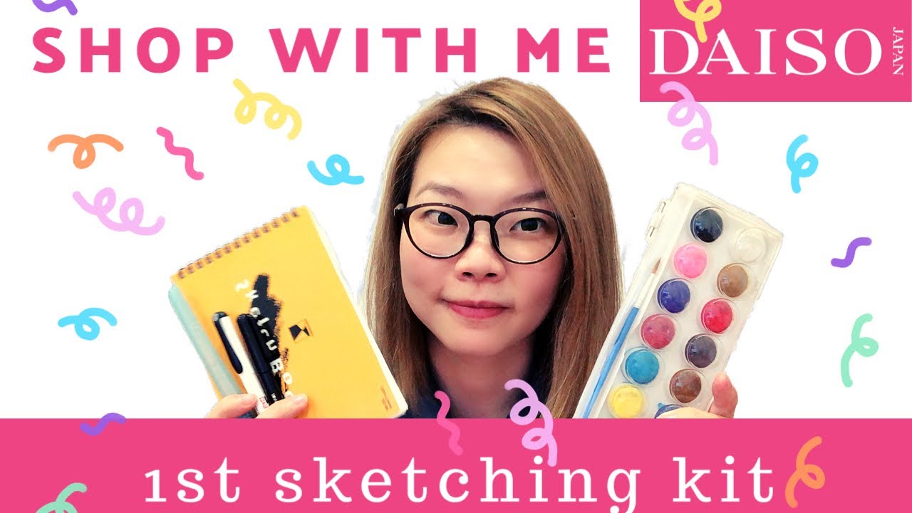 Shop with me: First urban sketching kit from DAISO