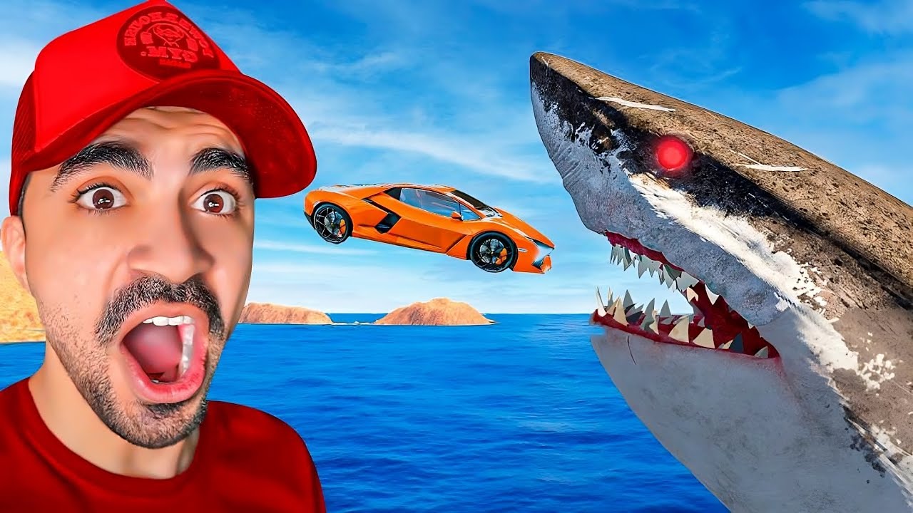 محاكي الحوادث : نطة القرش العملاق - BeamNG !!