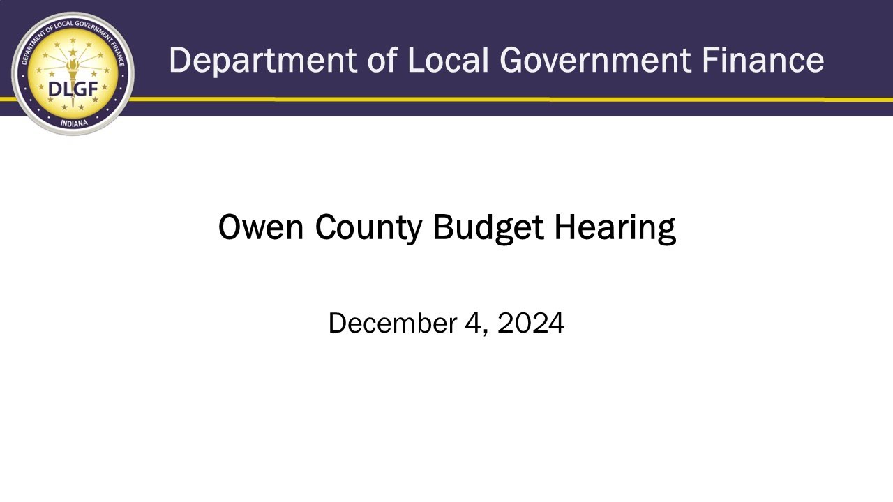 Owen County Budget Hearing - December 4, 2024