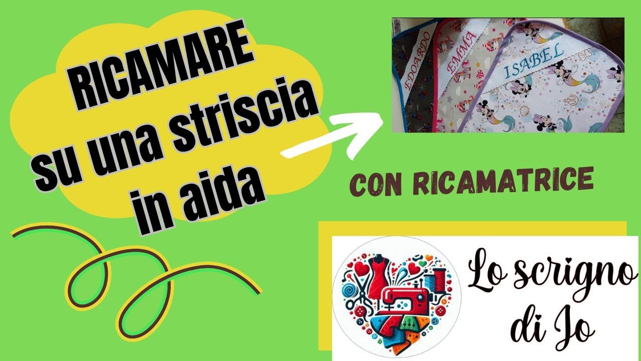 Ricamare su una striscia in aida con la ricamatrice