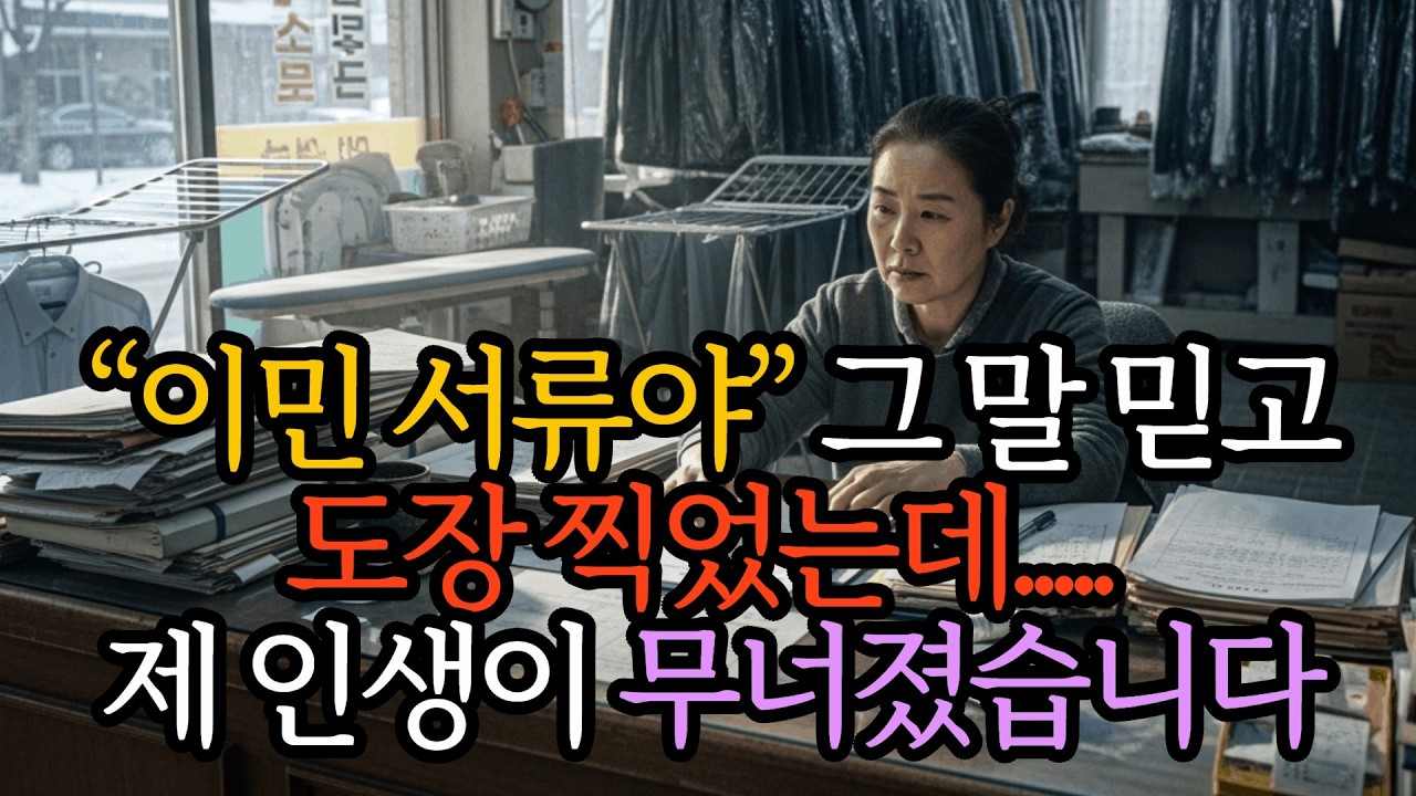 &ldquo;이민 서류야&rdquo; 그 말 믿고 도장 찍었는데&hellip; 제 인생이 무너졌습니다ㅣ노후사연ㅣ감동사연ㅣ시니어ㅣ실화사연 ㅣ오디오북