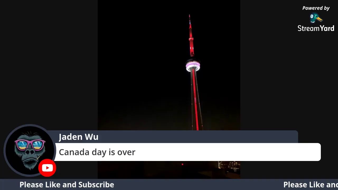 CN Tower Live Light Show - Canada Day 2020