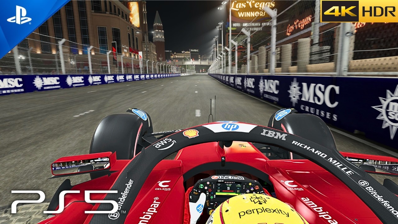 (PS5) F1 25 – Hamilton’s INSANE Night Race in Las Vegas | Ultra Realistic 4K HDR 60FPS