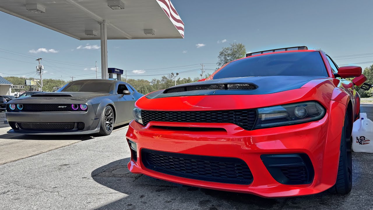 ILLEGAL FLAME TUNED SCAT PACK CUTTING UP ON THE HIGHWAY WITH DEMON SWAPPED CHARGER..