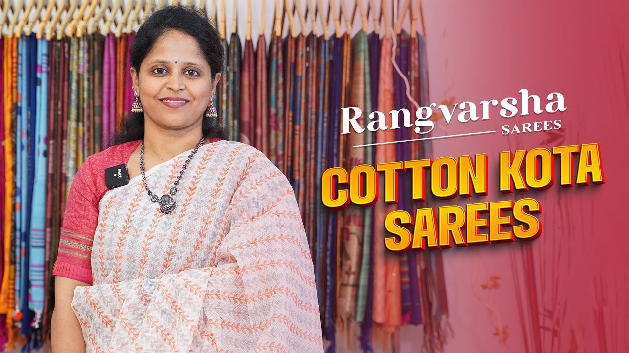 Summer special Cotton Kota Sarees- Rangvarsha Sarees - Lightweight sarees with blouse - 1 March 2023
