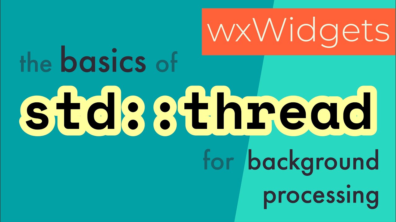 wxWidgets: using std::thread for background processing