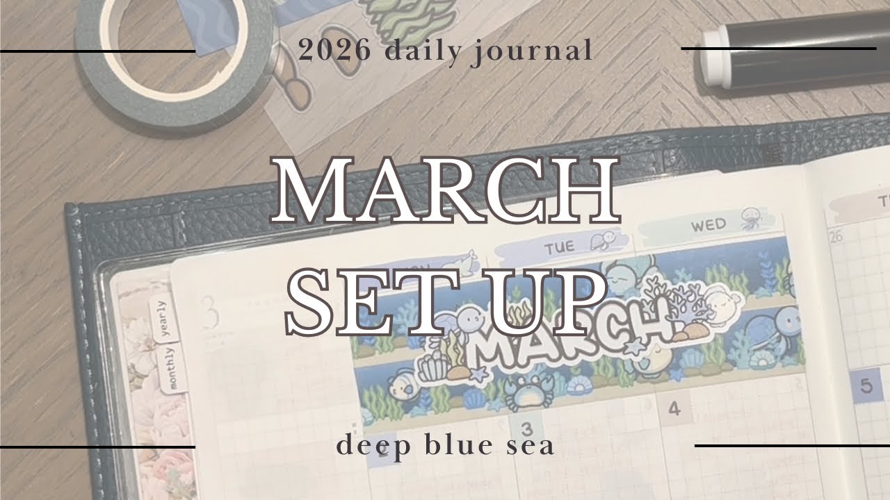 PLAN WITH ME 🤍 March Set Up I Monthly Spread @hubmanchubgirlstore 