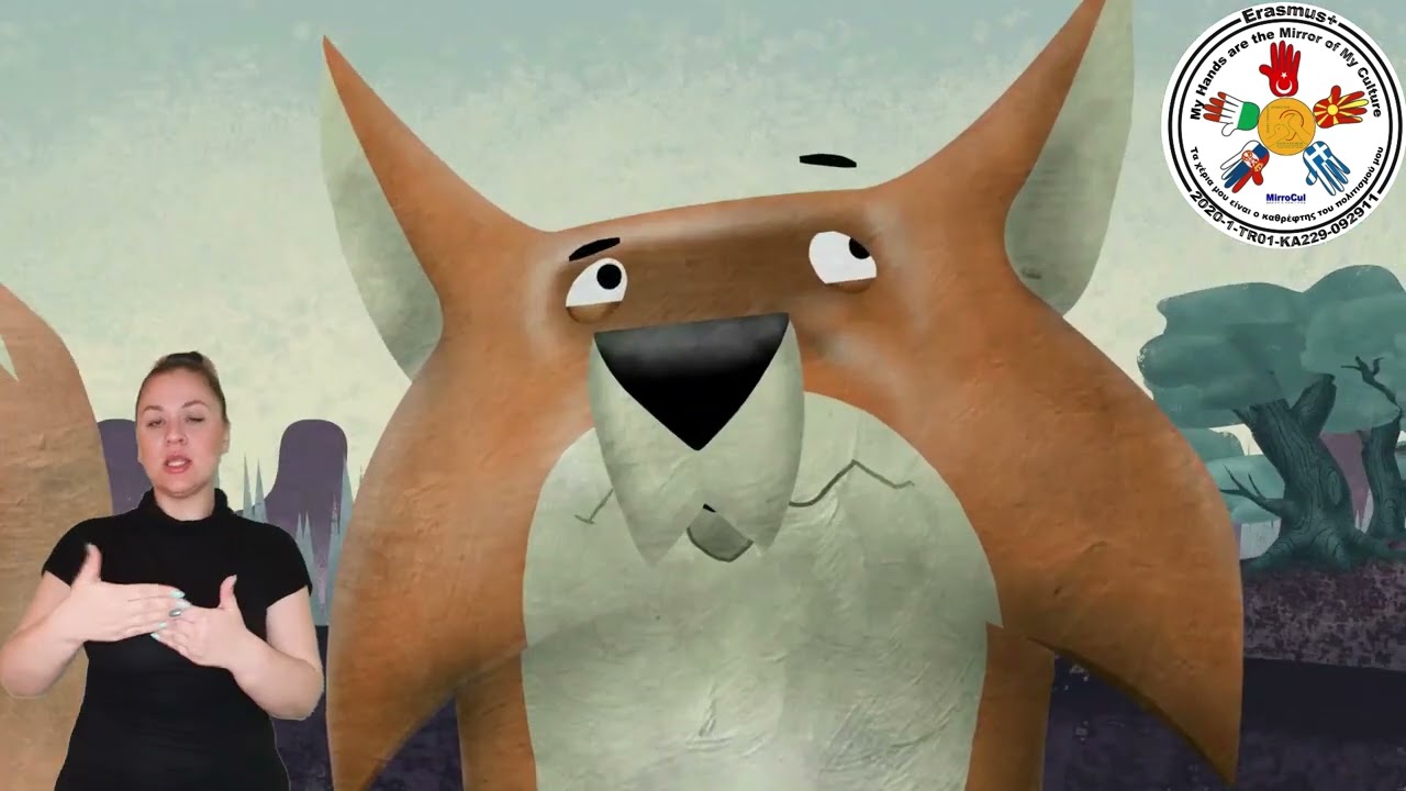 Greek story "Fox and Crow" N.Macedonian Sign Language