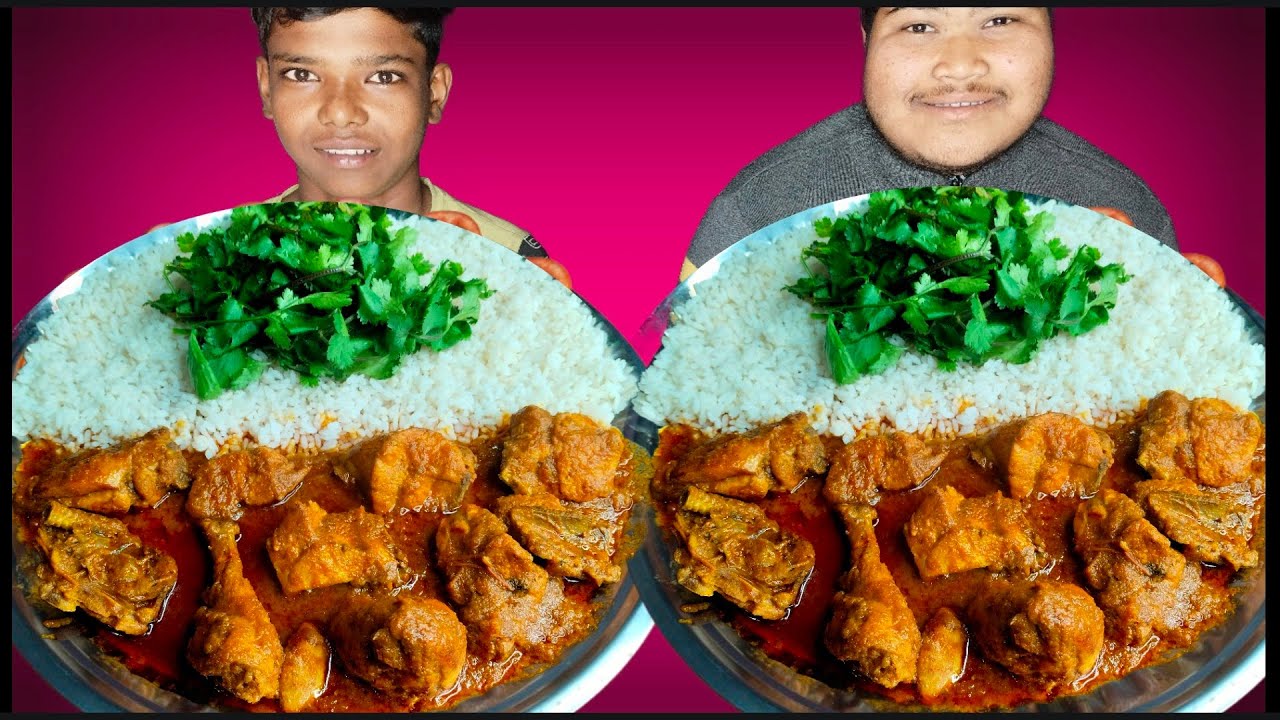 Rice With Chicken Curry Eating Challenge |#foryou