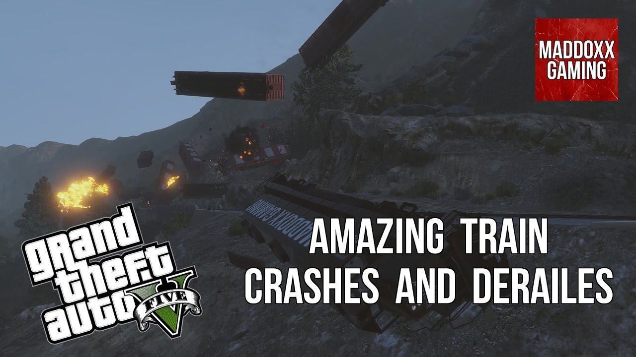 GTA 5 | Trains on two tracks with Crashes And Derailes!!! | 1440p 60 Fps | MaddoxxGaming