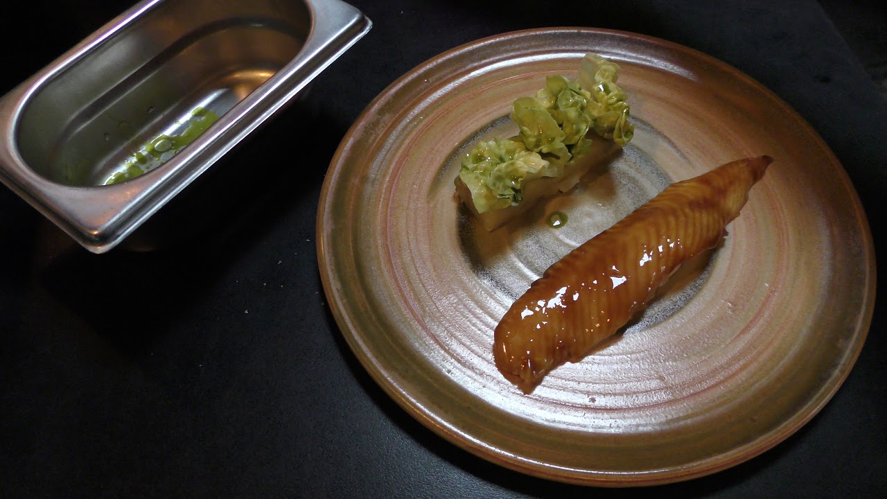 Chef Kari Thorsteinsson prepares a lemon sole dish in restaurant Dill, Reykjavík
