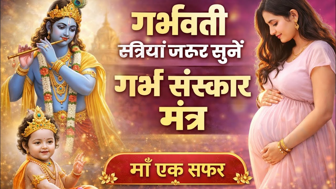 गर्भवती महिलाएं जरूर सुनें 🙏 | गर्भ में गूंजे दिव्य कृष्ण मंत्र | Garbh Sanskar Mantra#GarbhSanskar🤰