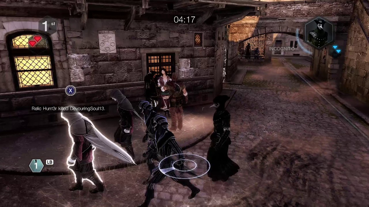 Assassin's Creed Brotherhood (Xbox 360) Online: Wanted (No Commentary) Close Game!