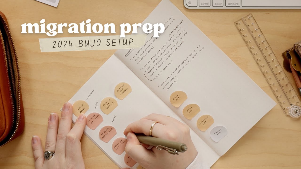 2024 bullet journal migration prep ✸ how I plan my bujo setup ✍🏻