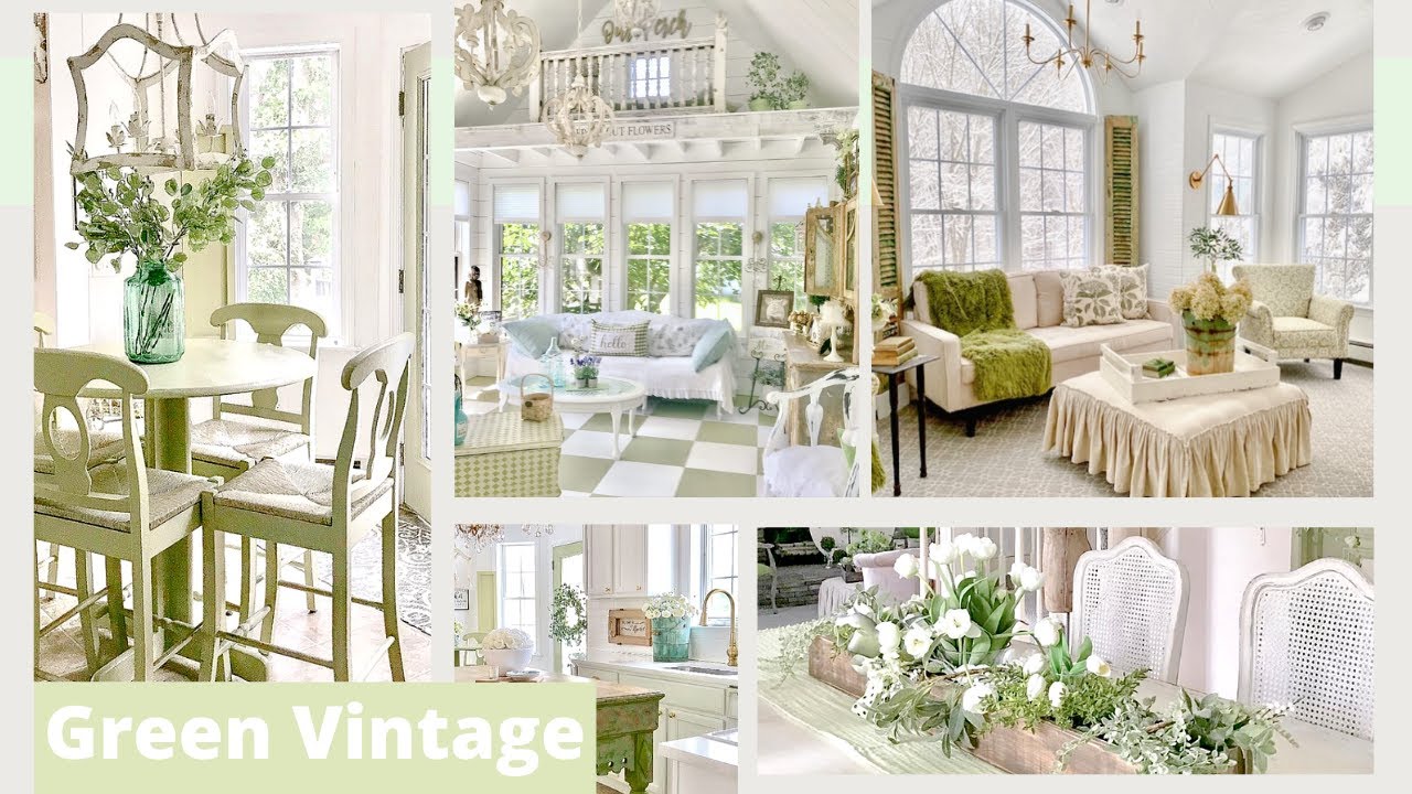 Green Interior Ideas for your Cottage home 💝 Vintage Home Tour 💝