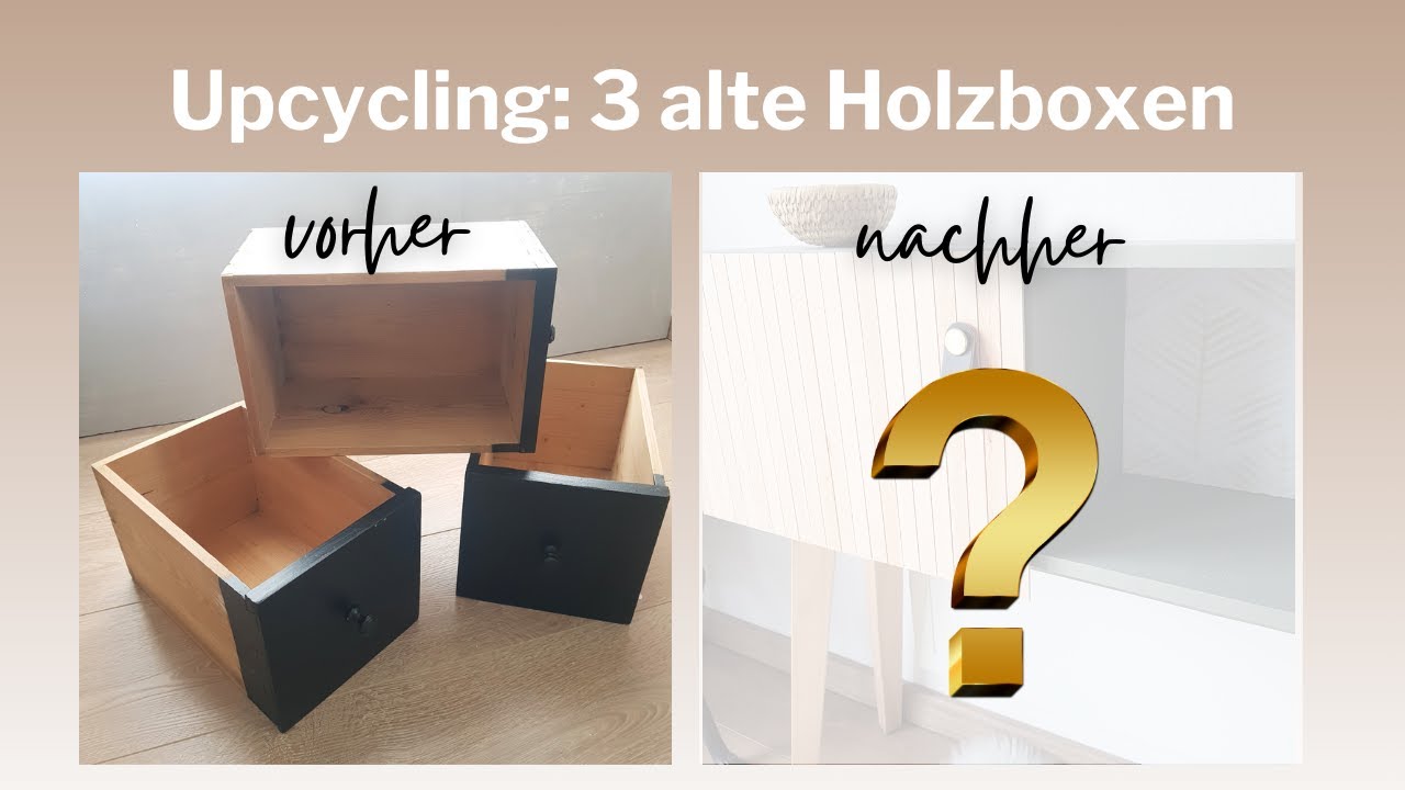Kreatives Möbel Upcycling: Verwandle Holzboxen in eine schicke Konsole mit DIY-Türchen