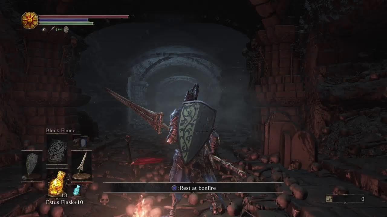 Glitchywolfgamer playing  Dark soul's 3