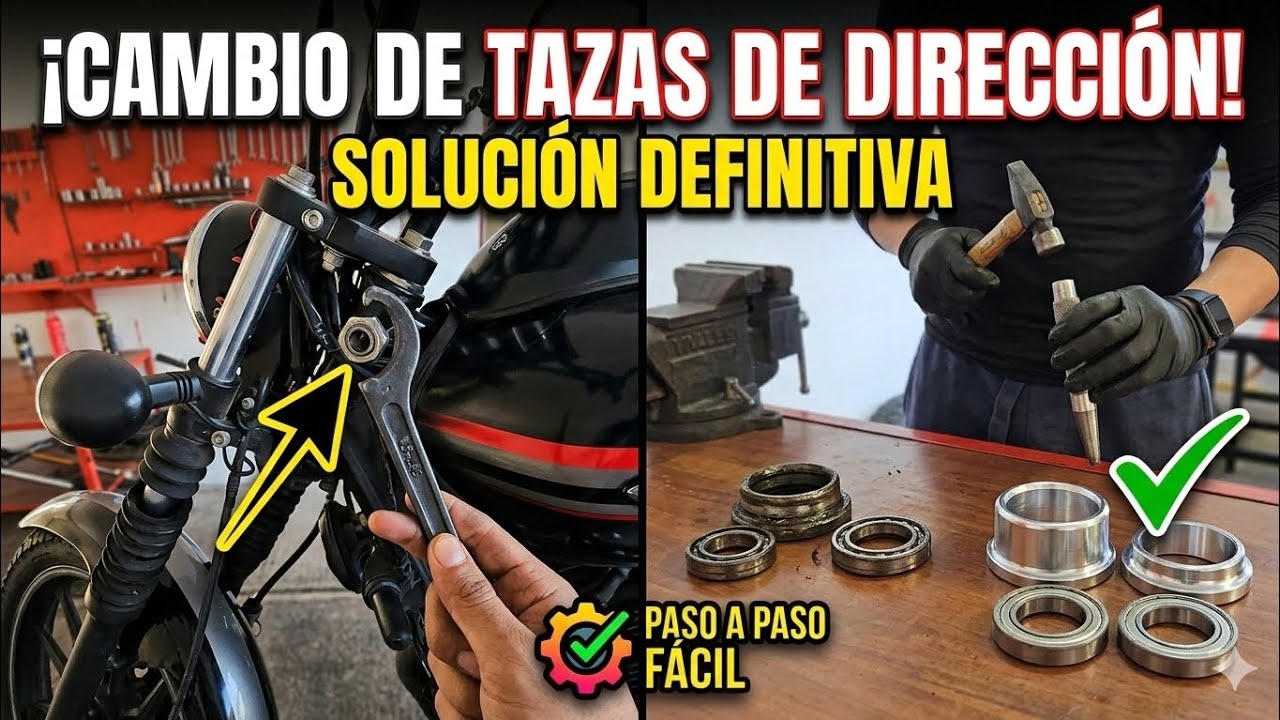 Remplazo de tazas de dirección motos 🏍 🛠