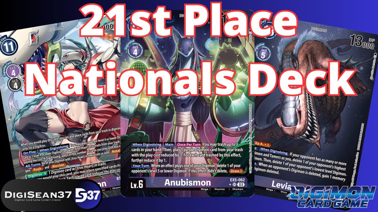 Nationals 21st Place Anubismon Deck Profile | Digimon Card Game | EX5 Animal Colosseum