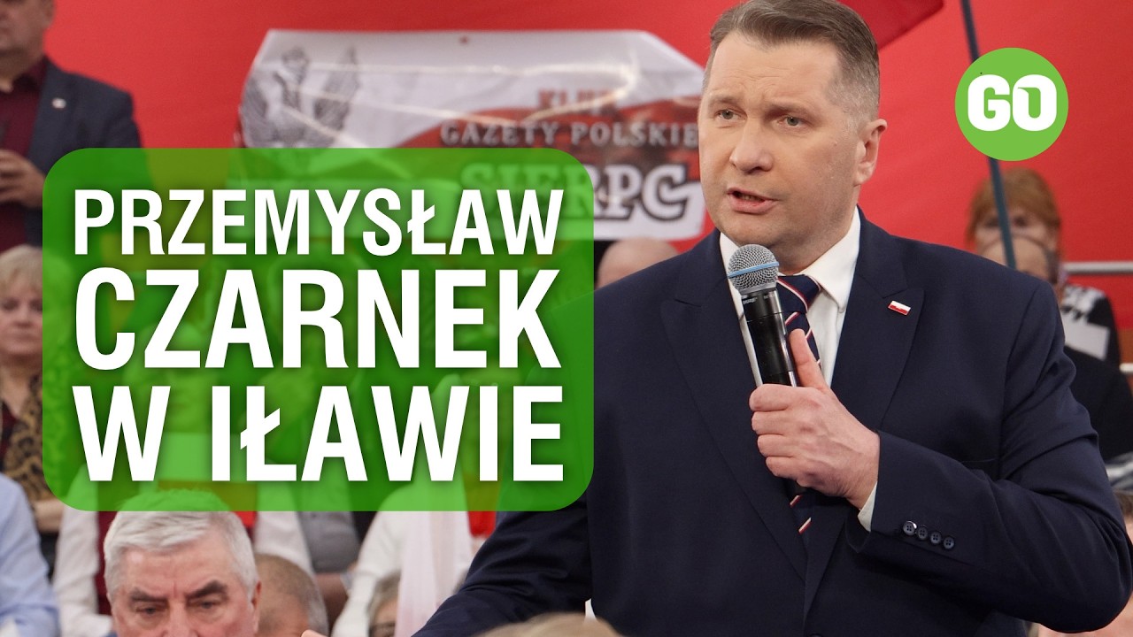 Tłumy na spotkaniu z Przemysławem Czarnkiem w Iławie. Z jakimi nadziejami przyszli mieszkańcy?