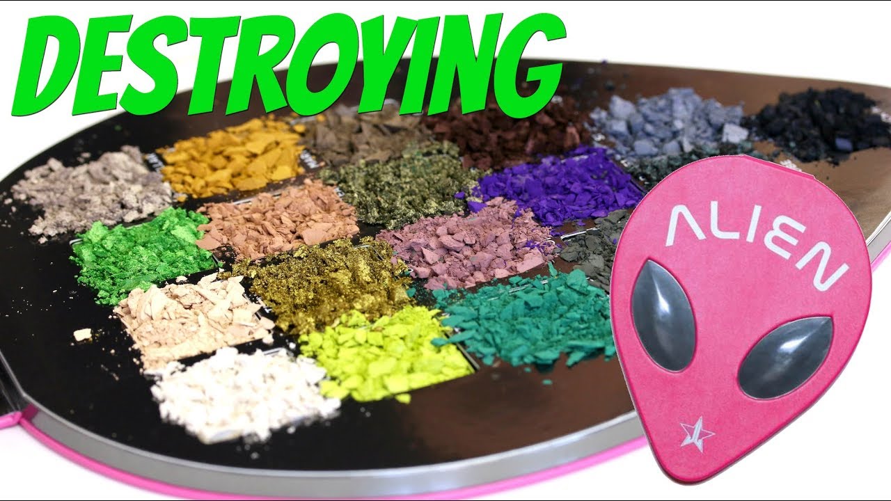 Weighing and Destroying the Jeffree Star Cosmetics Alien Palette | THE MAKEUP BREAKUP