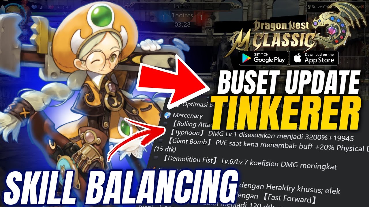 Cepat Banget Update Tinkerernya! ALL JOB SKILL BALANCING - DRAGON NEST M Classic