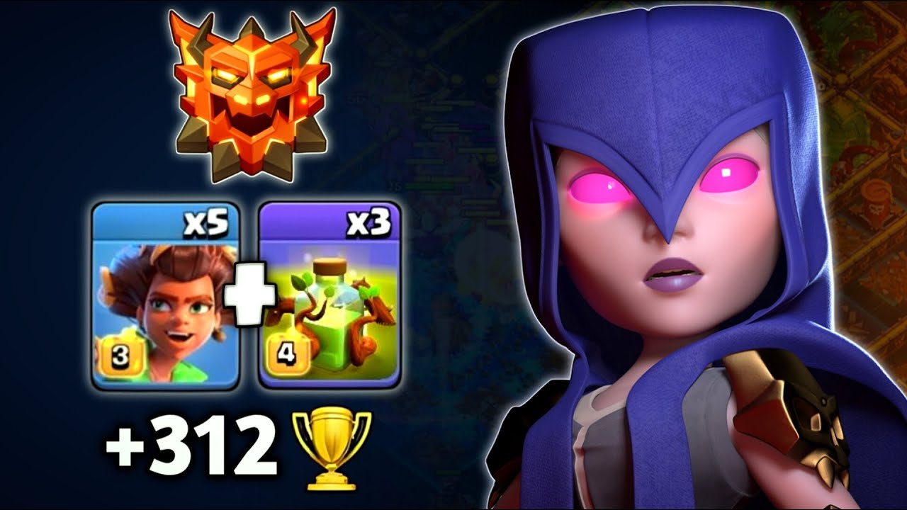 Root Rider With TRIPLE   Overgrowth Spell Are More Then Stronger With RC Charge | Rank battle Attack