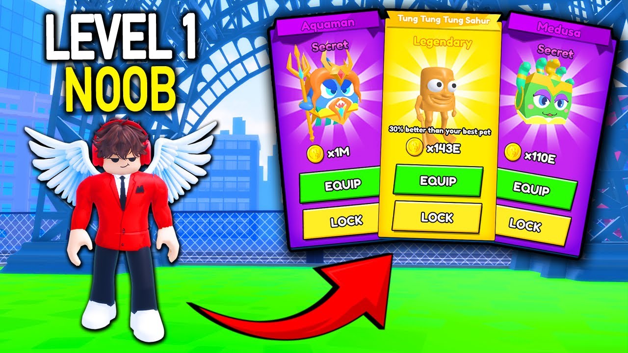 Starting Over as NOOB with OP PET in Climb and Jump Tower ! (Roblox)
