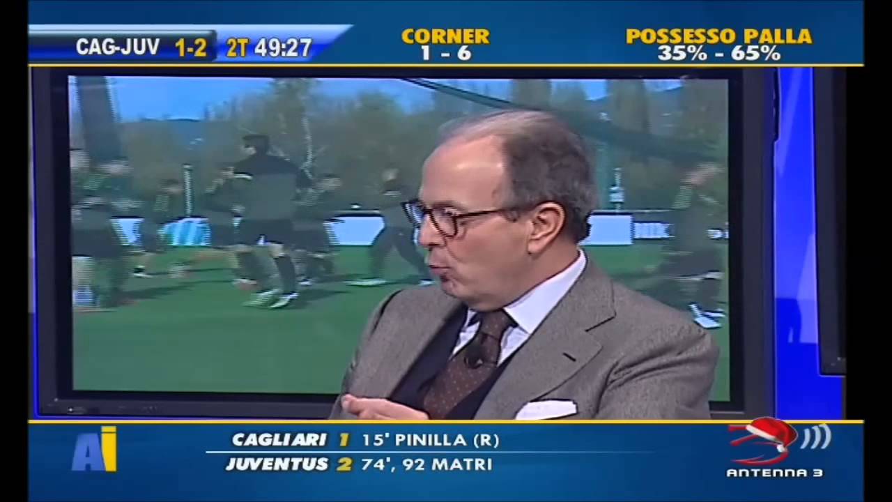AzzurroItalia - il momento dei gol di Cagliari - Juventus 1 - 3 (AntennaTre)