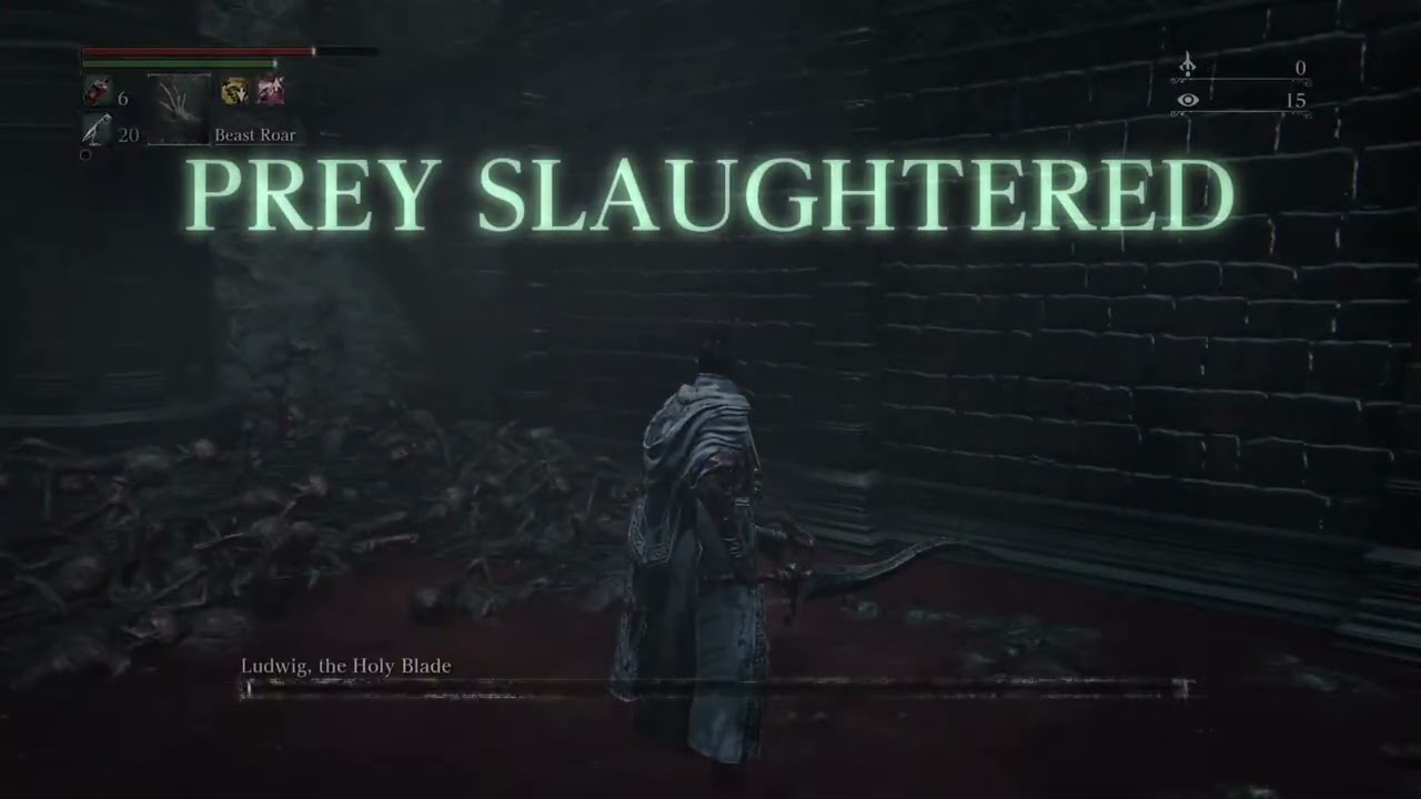 BLOODBORNE with Simon's Bow Blade - Ludwig, The Accursed(boss fight)