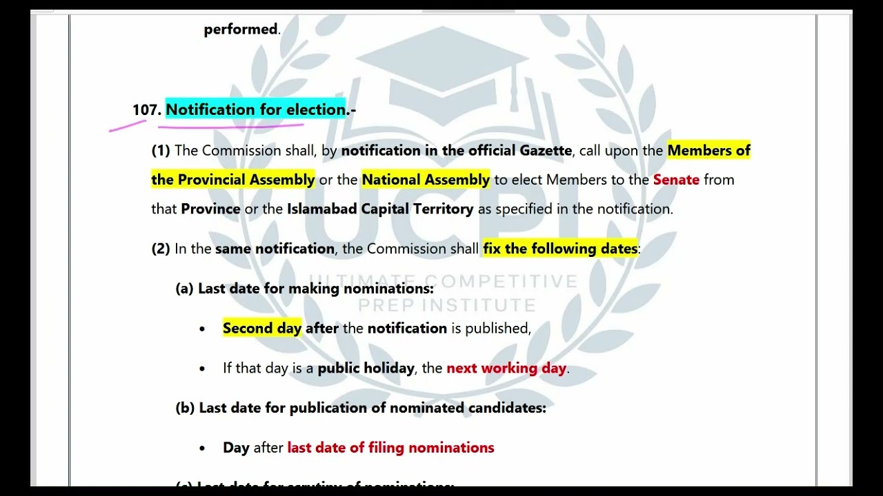 Elections Act, 2017 | Chapter 6-7: Sections 104-131 | Lec-7 | AEC, ECP | Khalil Ahmed