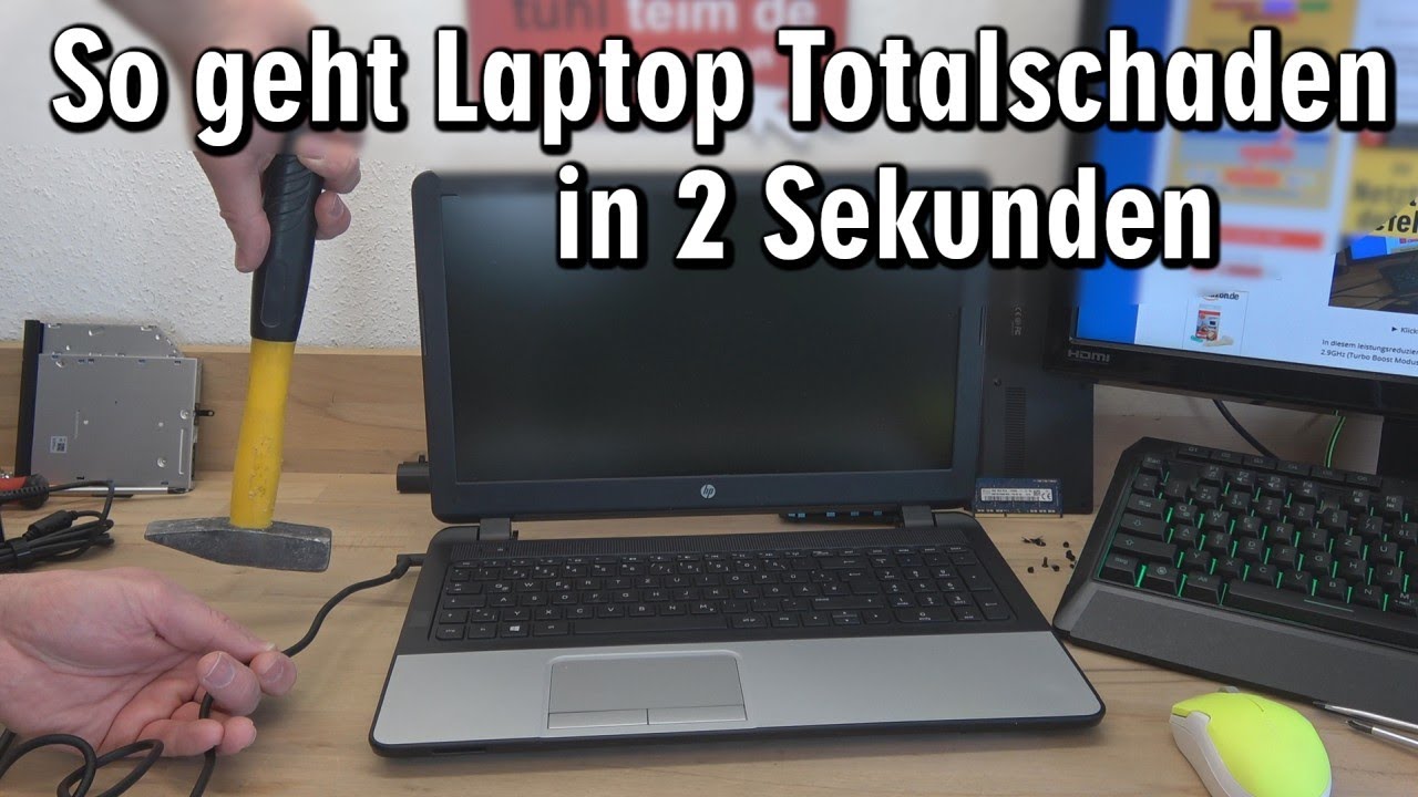 So geht Laptop Totalschaden in 2 Sekunden 🔨 Hardware Test 👉 Mainboard ausbauen