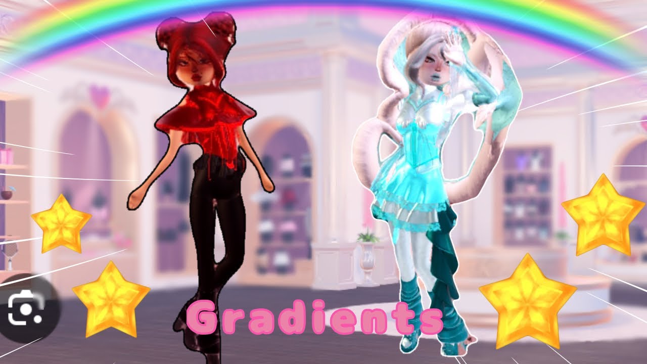 Doing only gradient looks in dress to impress for every theme