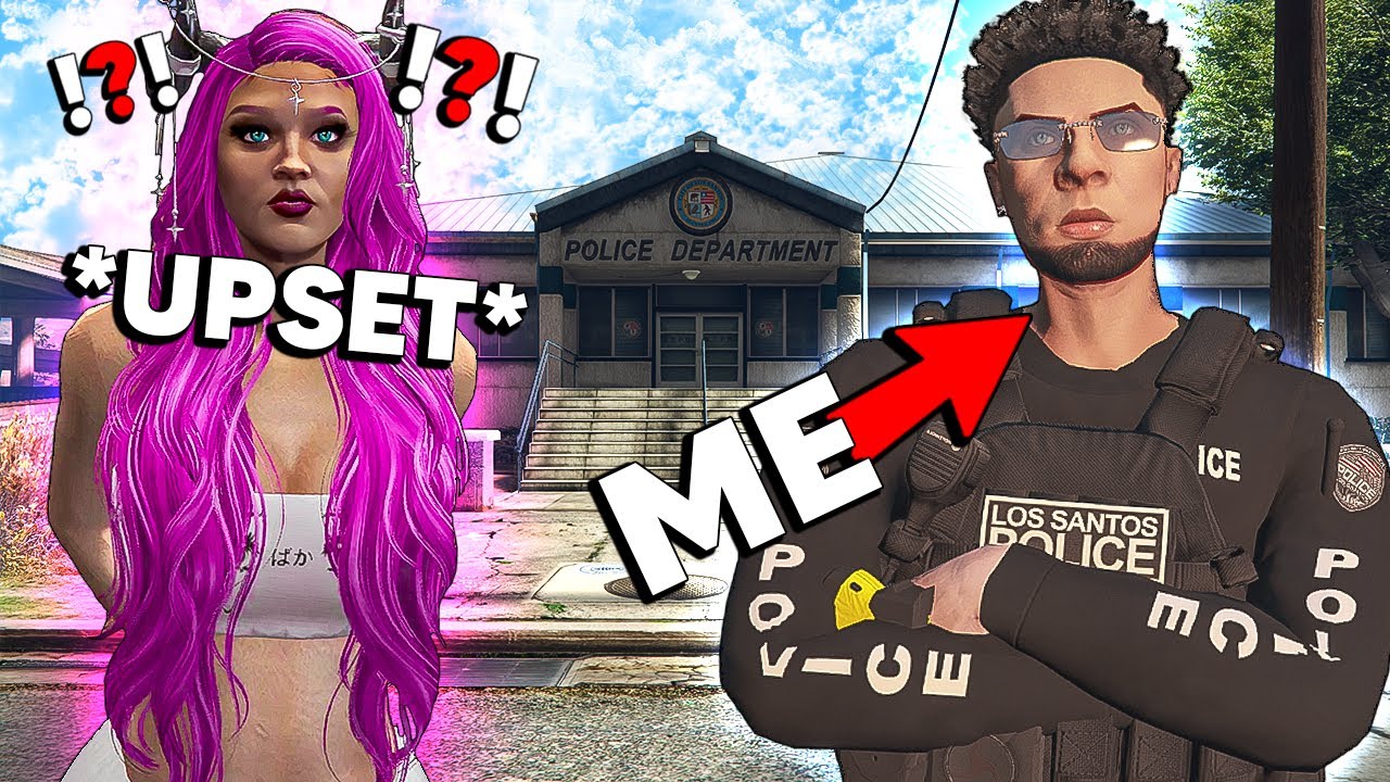 E-GIRL Almost Cries After Being Arrested.. GTA TROLLING