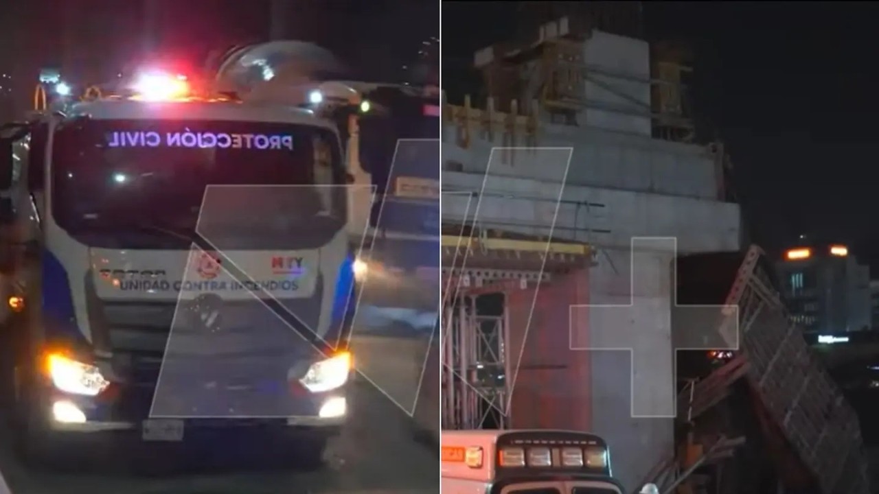 Colapsa Estructura de Varillas en Construcción de Línea 4 del Metro en Monterrey; Hay 4 Heridos