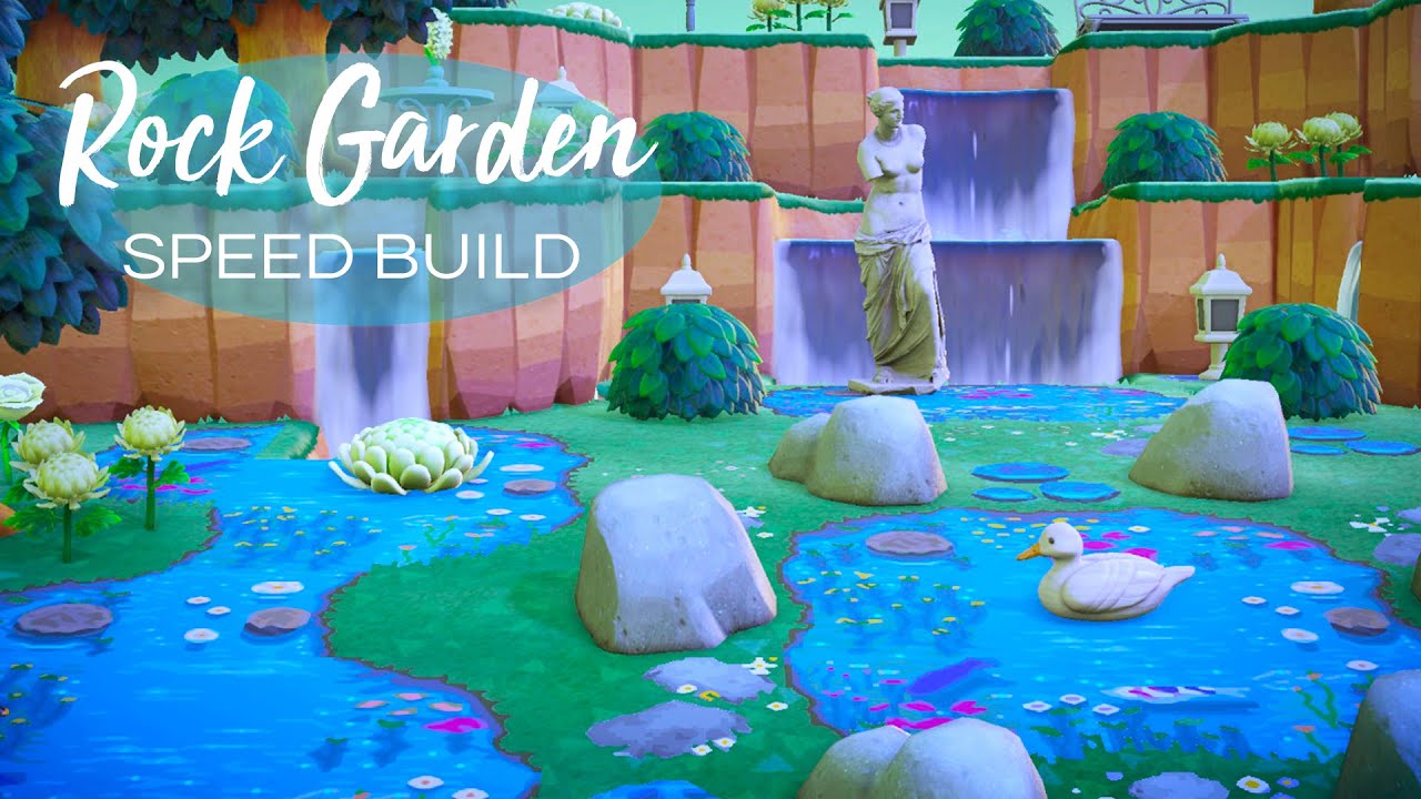 THE PATH (Pond Variation) Rock Garden Speed Build | Animal Crossing New Horizons