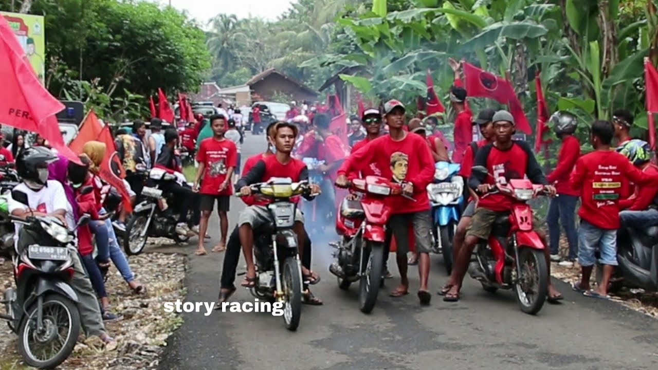 KAMPANYE PDIP Besar2an!! Tradisi Knalpot Blombongan Sangat Meriah Petjah