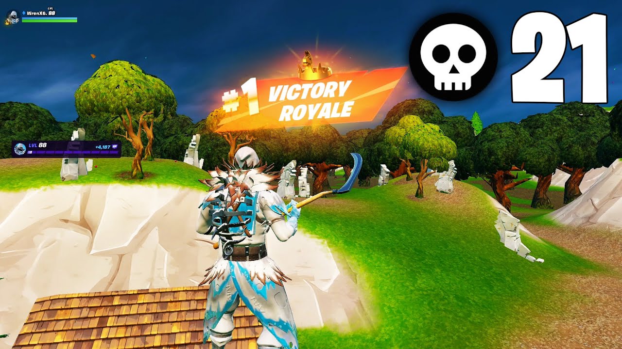 Frozen Raven and Reaper Pickaxe High Kill Solo Win Fortnite Gameplay (Frozen Legends Pack)