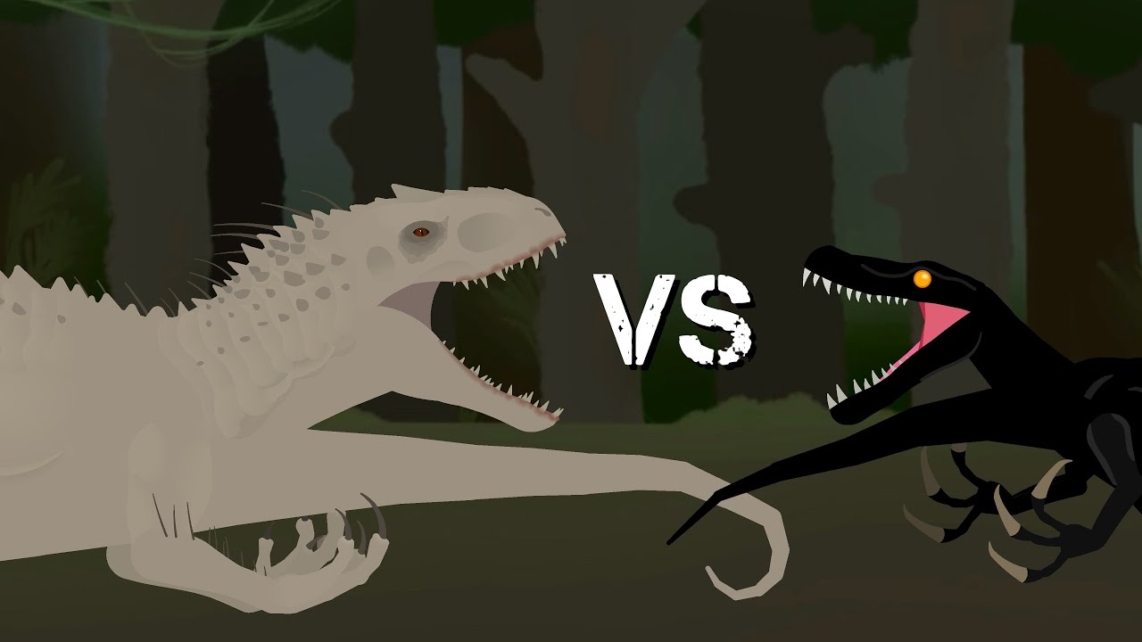 Indominus Rex vs Night feeder (short stick nodes animation) #sticknodespro #jurassicworld 