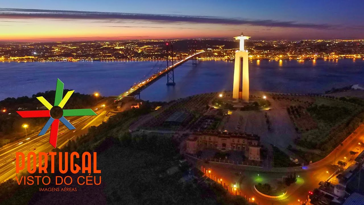 Cristo Rei 🗽 Night flight - 4K Ultra HD