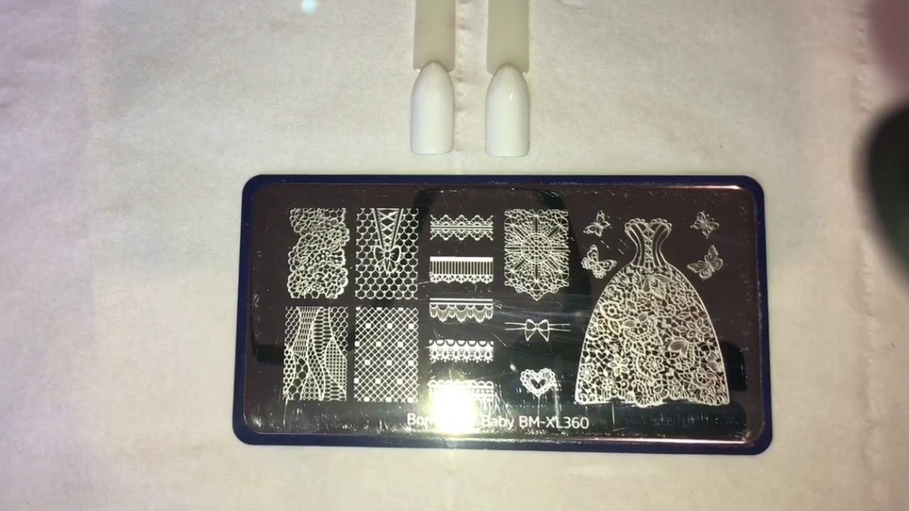 Nail Stamping, using your clear and squishy stamper