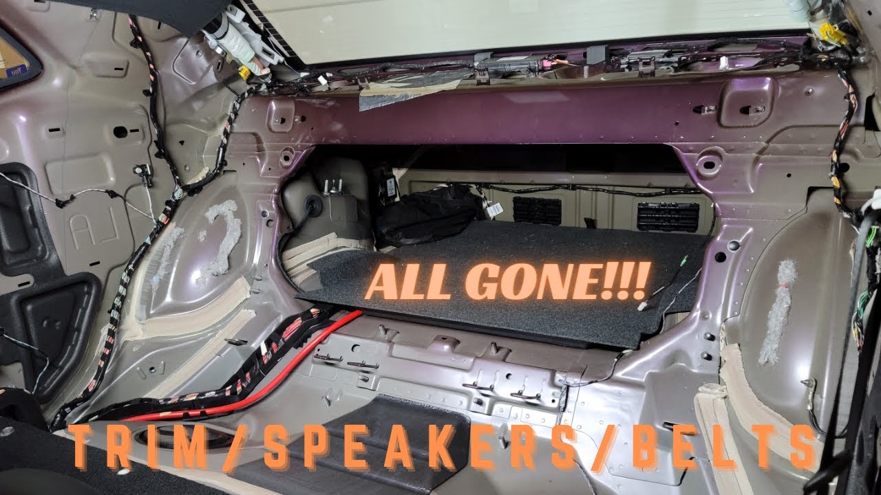 Removing the Rear Trim, Speakers, and Seat Belts from my 2020 Dodge Challenger Scat Pack 1320