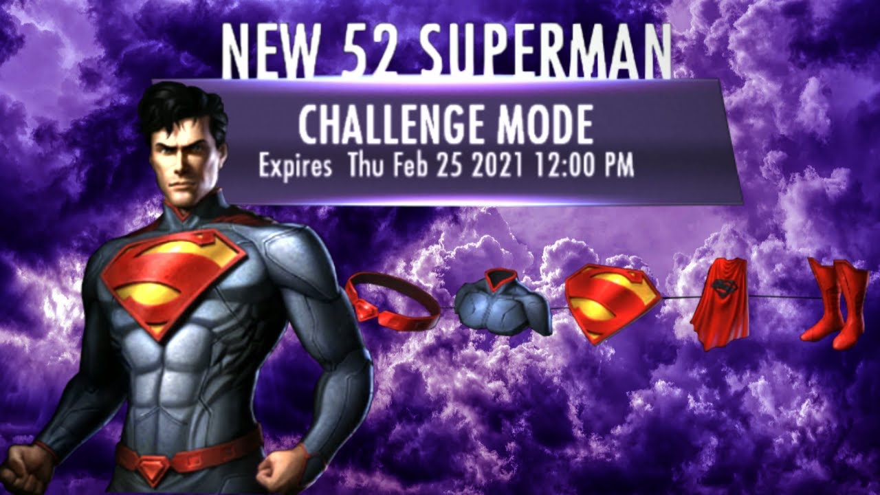Injustice Mobile - New 52 Superman Challenge Mode Full Run LIVE