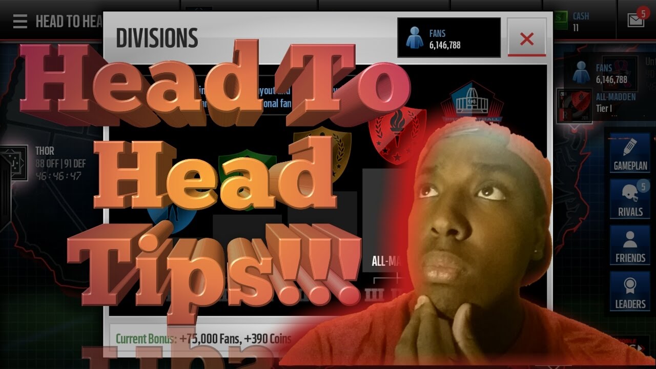 Ultimate Head To Head Guide!!! Tips And Tricks To Reaching Hall Of Fame Faster!!! Madden Mobile 17