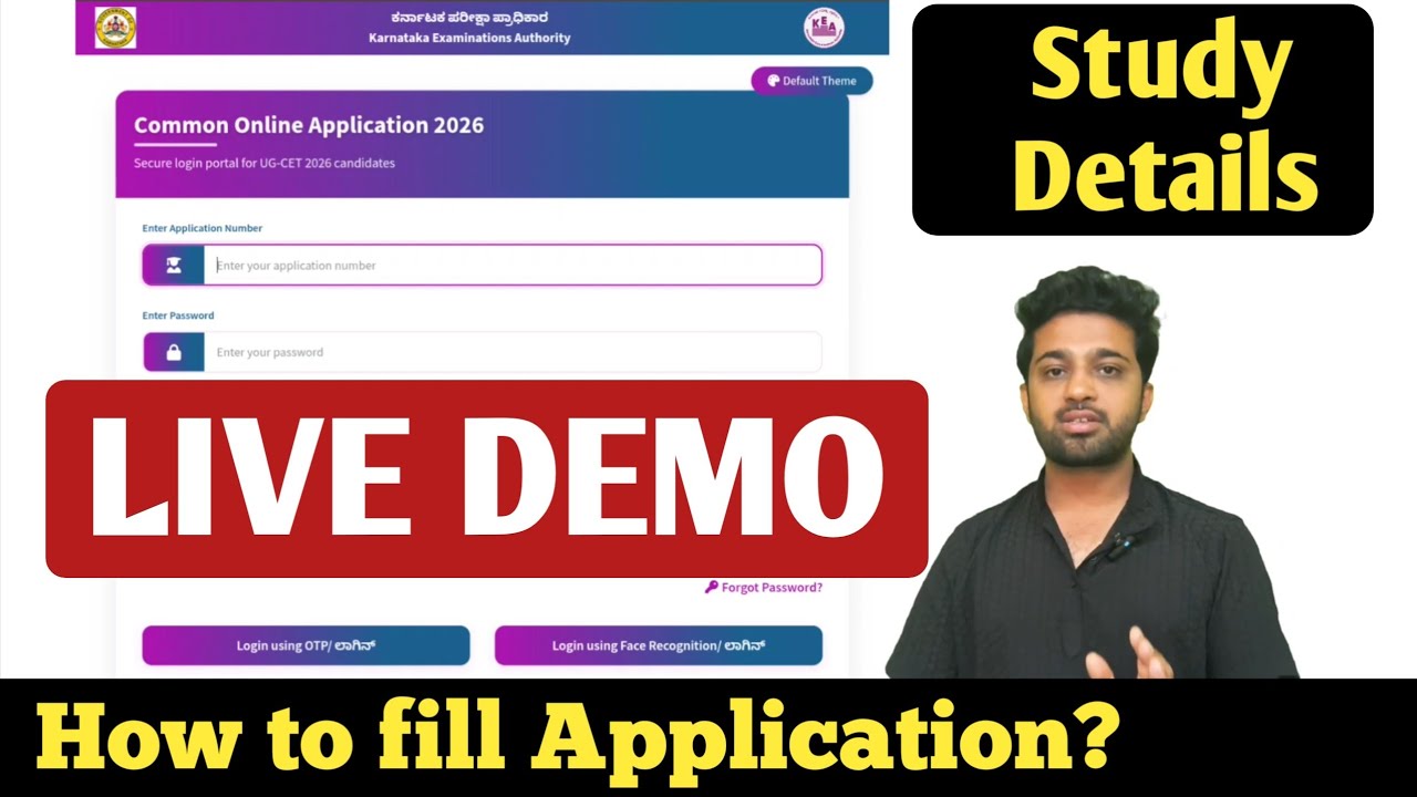 How to fill KCET Application Form 2026 ? | How to do KCET Registration LIVE DEMO 