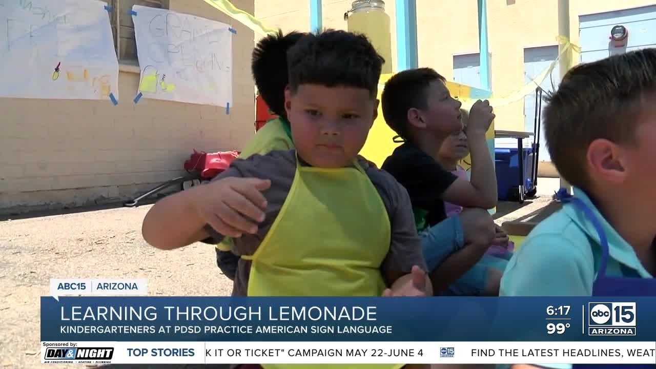 Phoenix Day School for the Deaf students learn through lemonade