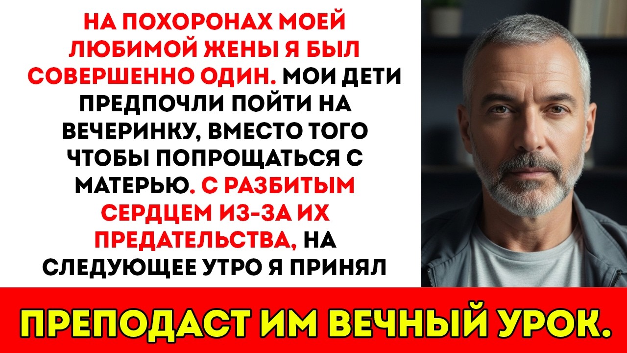 Никто не пришёл на похороны моей жены. Мои дети выбрали вечеринку вместо прощания с мамой!