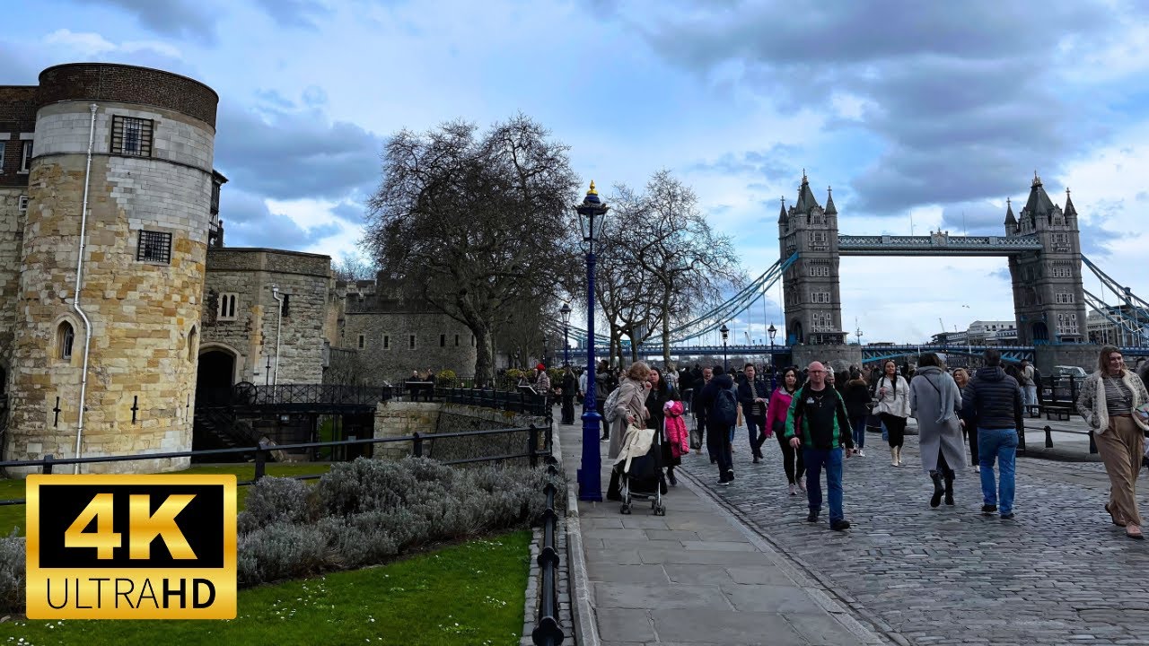 Tower Bridge & Riverside Stroll | London Evening Walk 2025 🇬🇧 | Virtual Tour [4K HD]