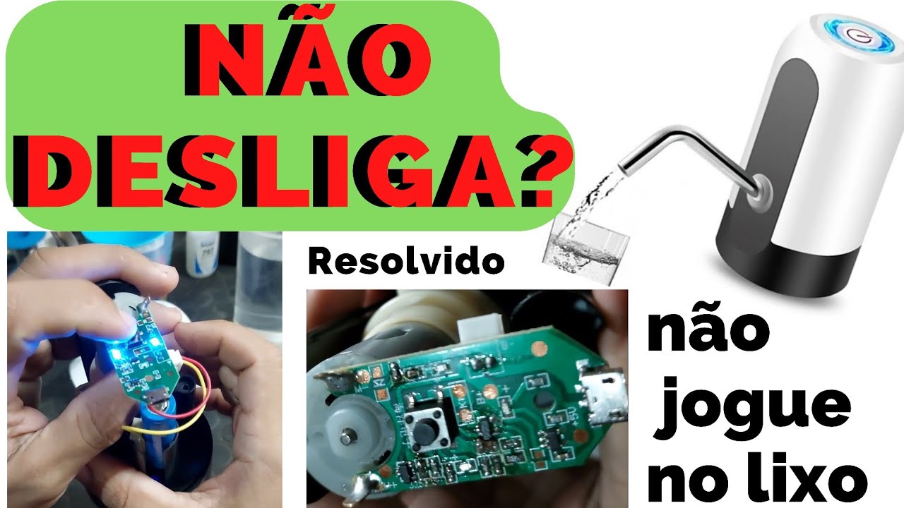 Bomba Elétrica Para Garrafão De Água Não Desliga, Veja Como resolver