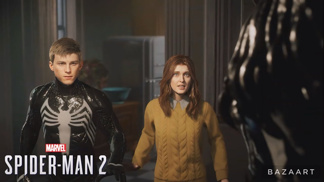 Spider-Man vs Scream With Black Suit - Marvel's Spider-Man 2 (HD60FPS)